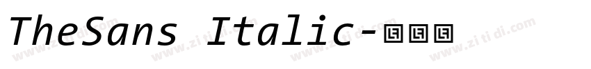 TheSans Italic字体转换